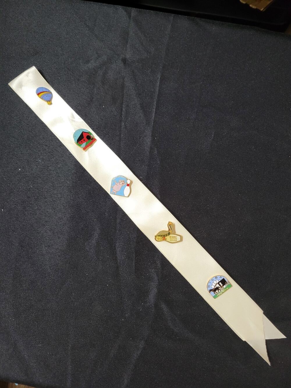 Womens Lot Of bowling Enamel Pins 90s On Sash